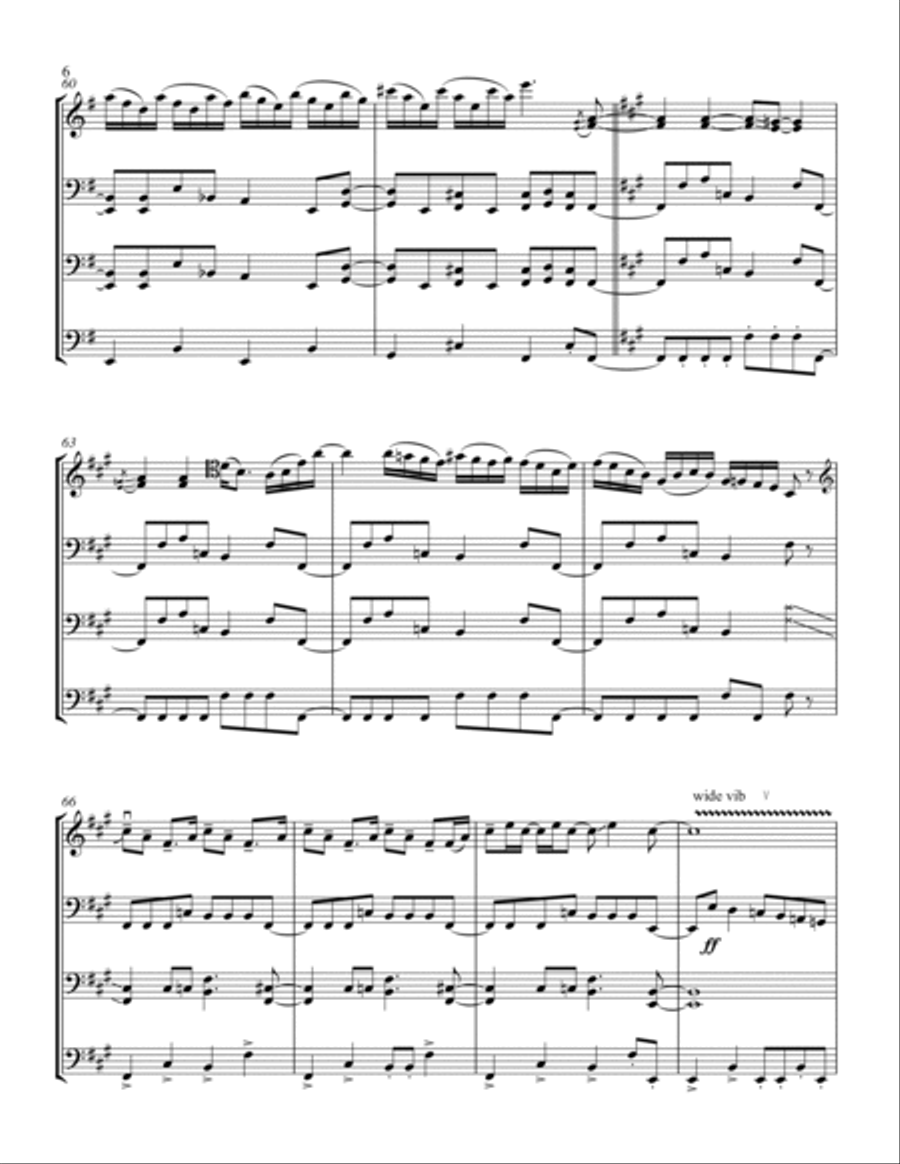 Enter Sandman String Quartet scores gallery preview page 6