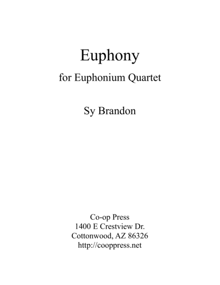 Euphony for Euphonium Quartet image number null