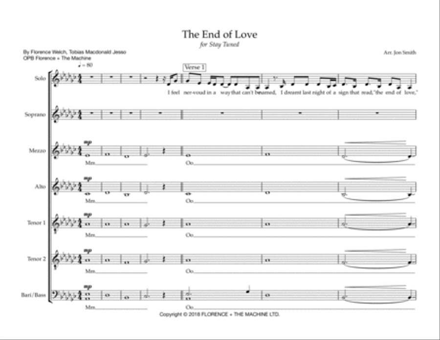 The End Of Love Divisi scores gallery preview page 1