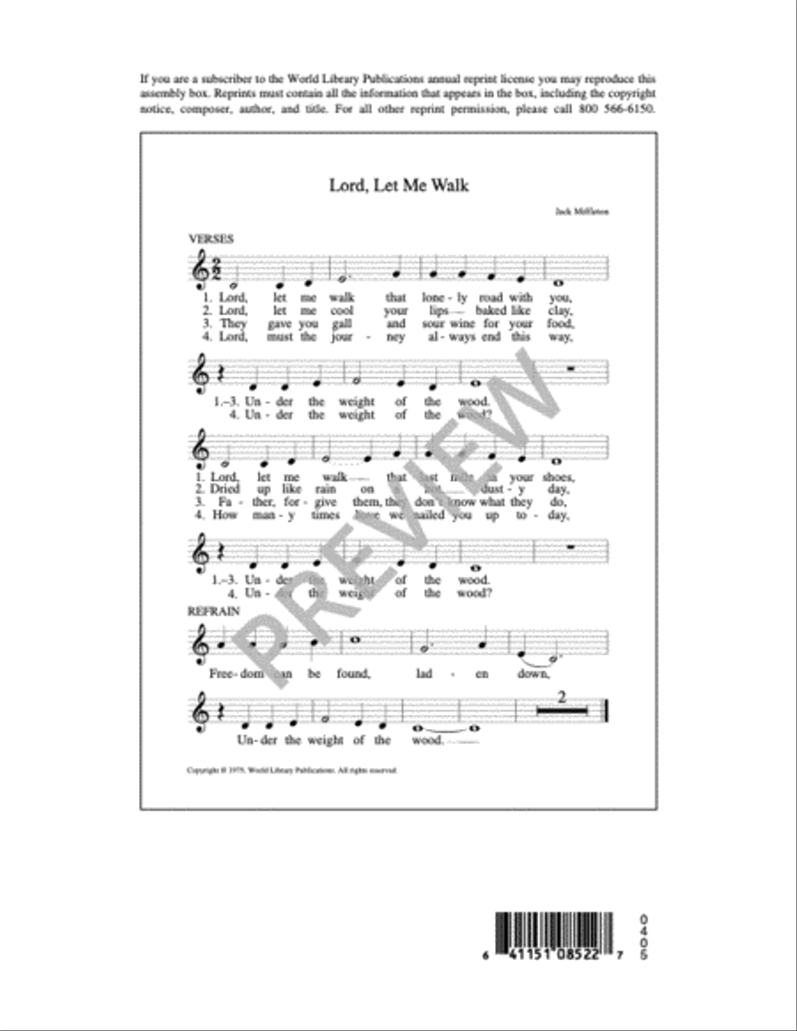Lord Let Me Walk 4-Part scores gallery preview page 8
