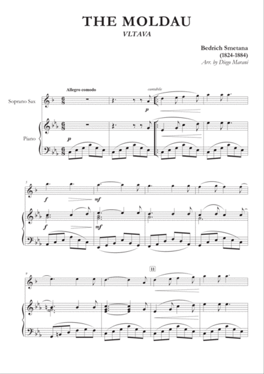 The Moldau for Soprano Saxophone and Piano Soprano Saxophone scores gallery preview page 2