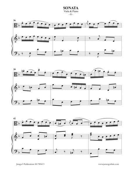 BACH: Sonata BWV 1035 for Viola & Piano image number null