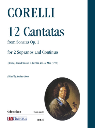 Book cover for 12 Cantatas (from Sonatas Op. 1) for 2 Sopranos and Continuo (Rome, Accademia di S. Cecilia, ms. A. Mss. 3778)