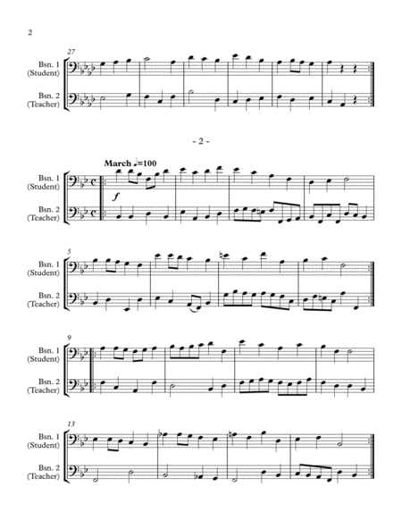 10 Little Duets for Teacher and Student (2 Bassoons) image number null