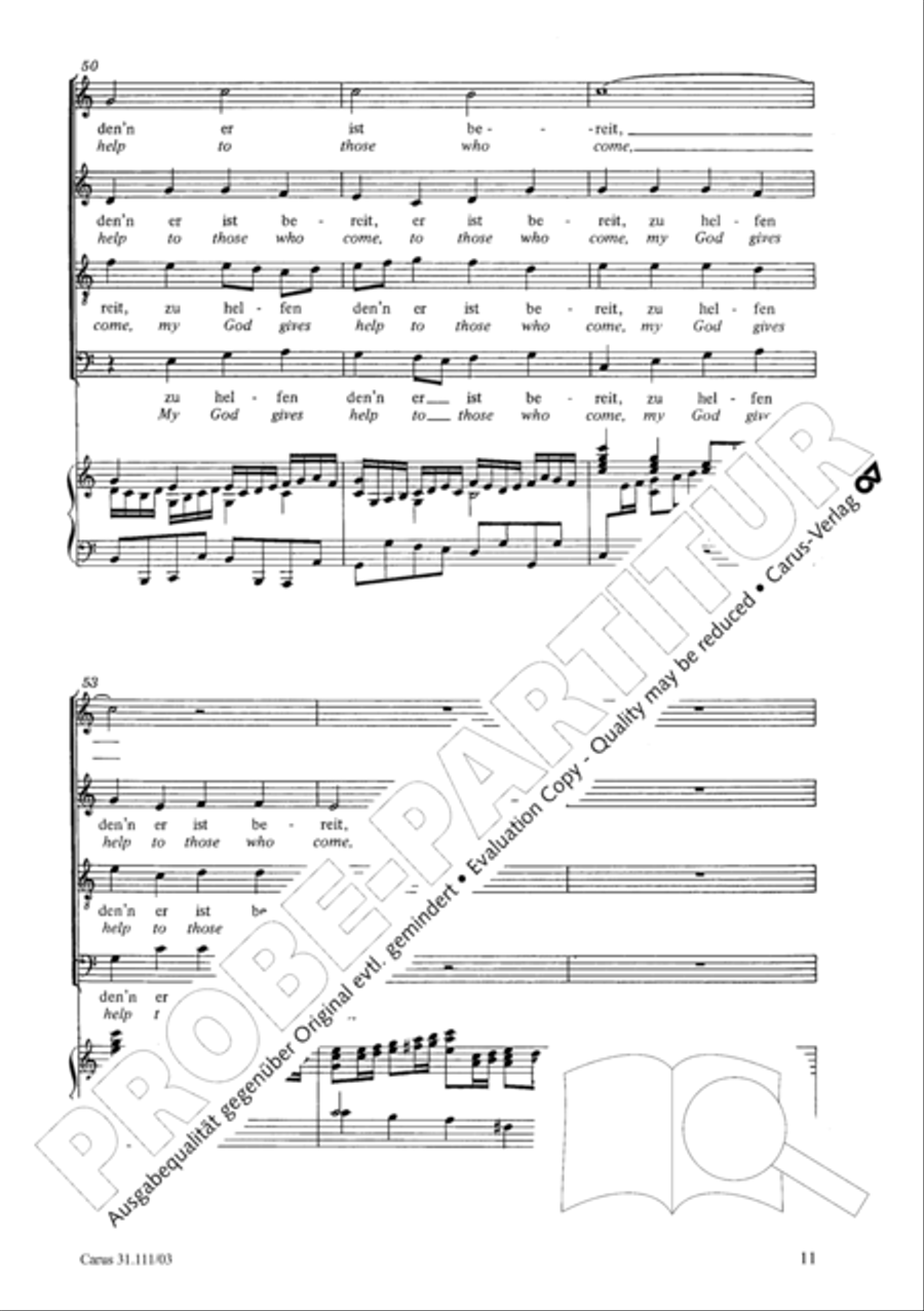 God's will is best, it shall be done (Was mein Gott will, das g'scheh allzeit) 4-Part scores gallery preview page 12