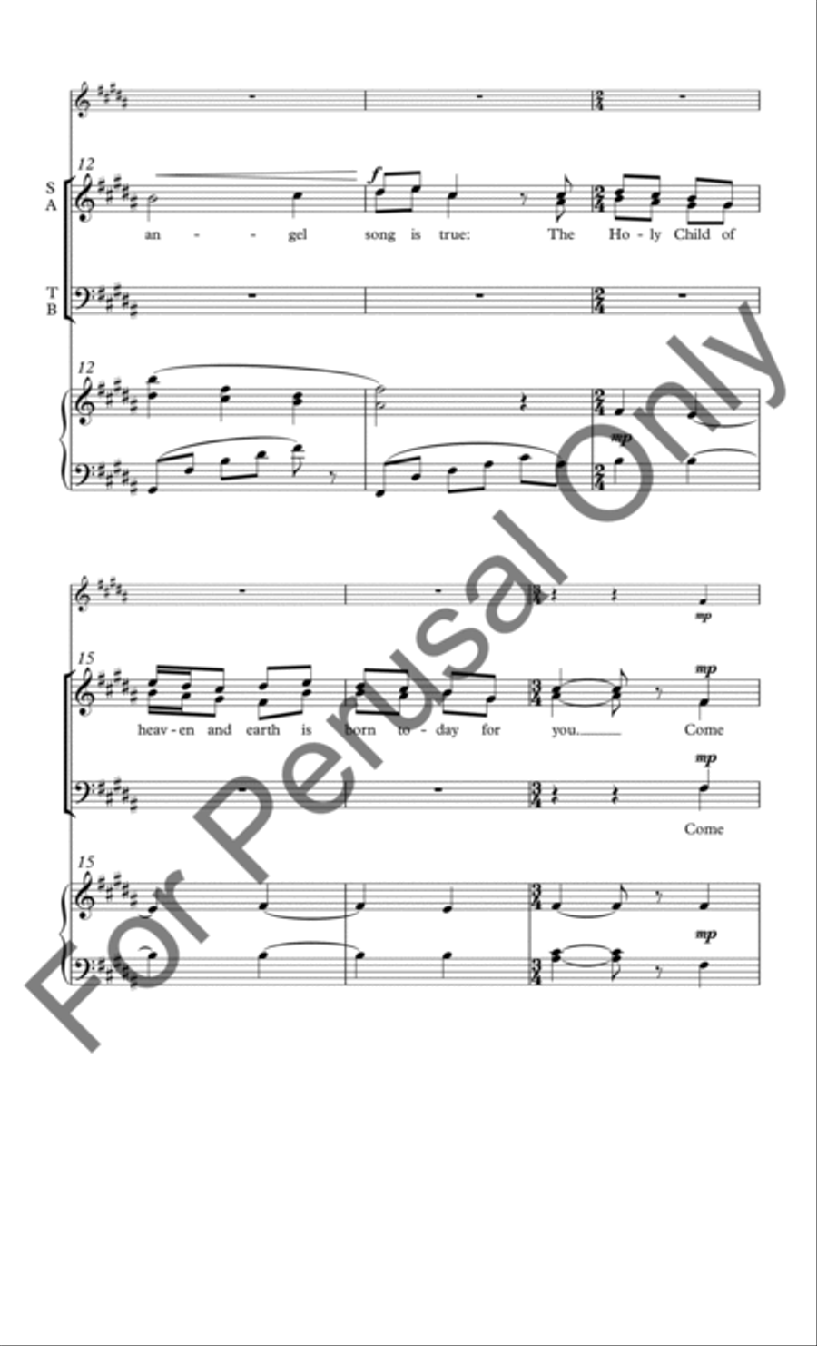 Beauty, Peace and Joy 4-Part scores gallery preview page 3
