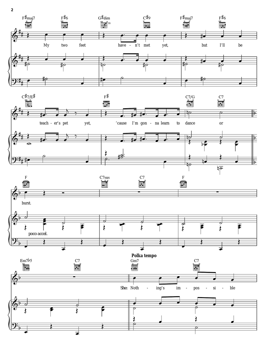 Pick Yourself Up Piano, Vocal, Guitar scores gallery preview page 2