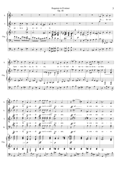 Fauré, REQUIEM Op. 48for Soli, SATB Choir and Organ 3 staff image number null