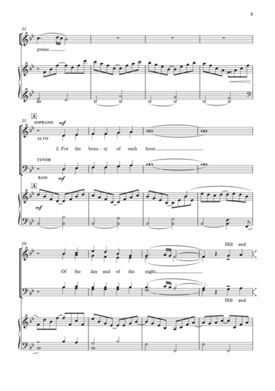 For the beauty of the earth 4-Part scores gallery preview page 4
