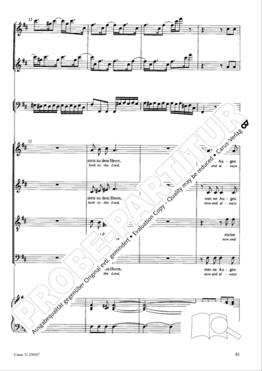 O my Lord, I long for thee (Nach dir, Herr, verlanget mich) 4-Part scores gallery preview page 42