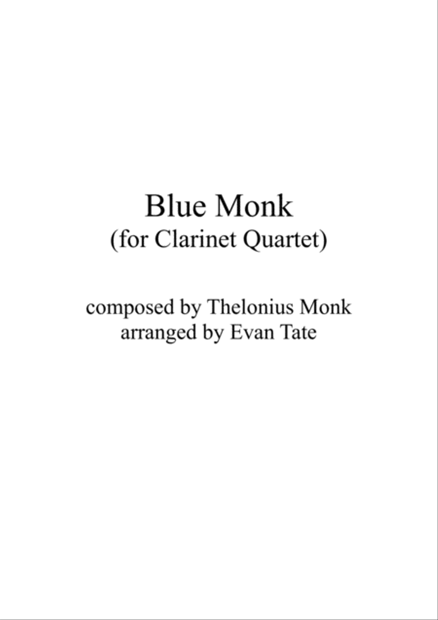 Blue Monk Woodwind Quartet scores gallery preview page 1