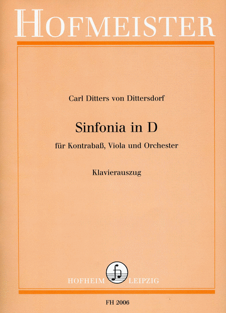 Sinfonia in D = Sinfonia concertante fur Kontrabass, Viola und Orchester / KlA