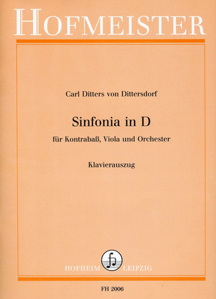 Sinfonia in D = Sinfonia concertante fur Kontrabass, Viola und Orchester / KlA