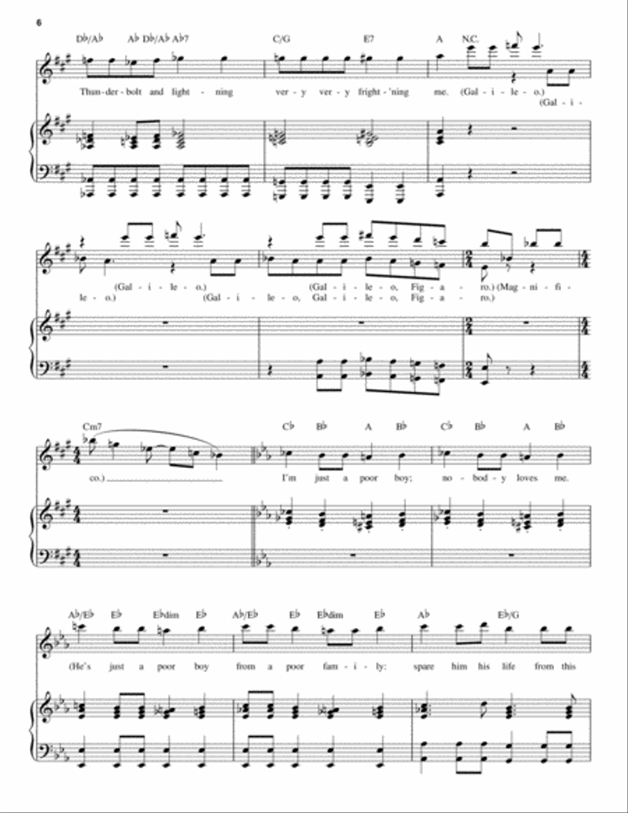 Bohemian Rhapsody Piano scores gallery preview page 6