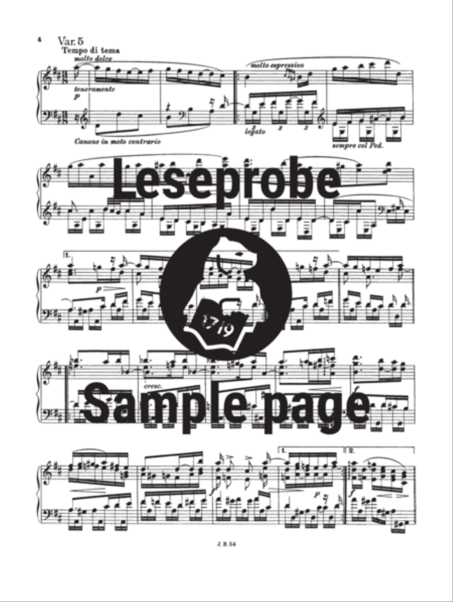 Variations on an Original Theme Op. 21/1 and a Hungarian Song Op. 21/2 Piano Solo scores gallery preview page 5