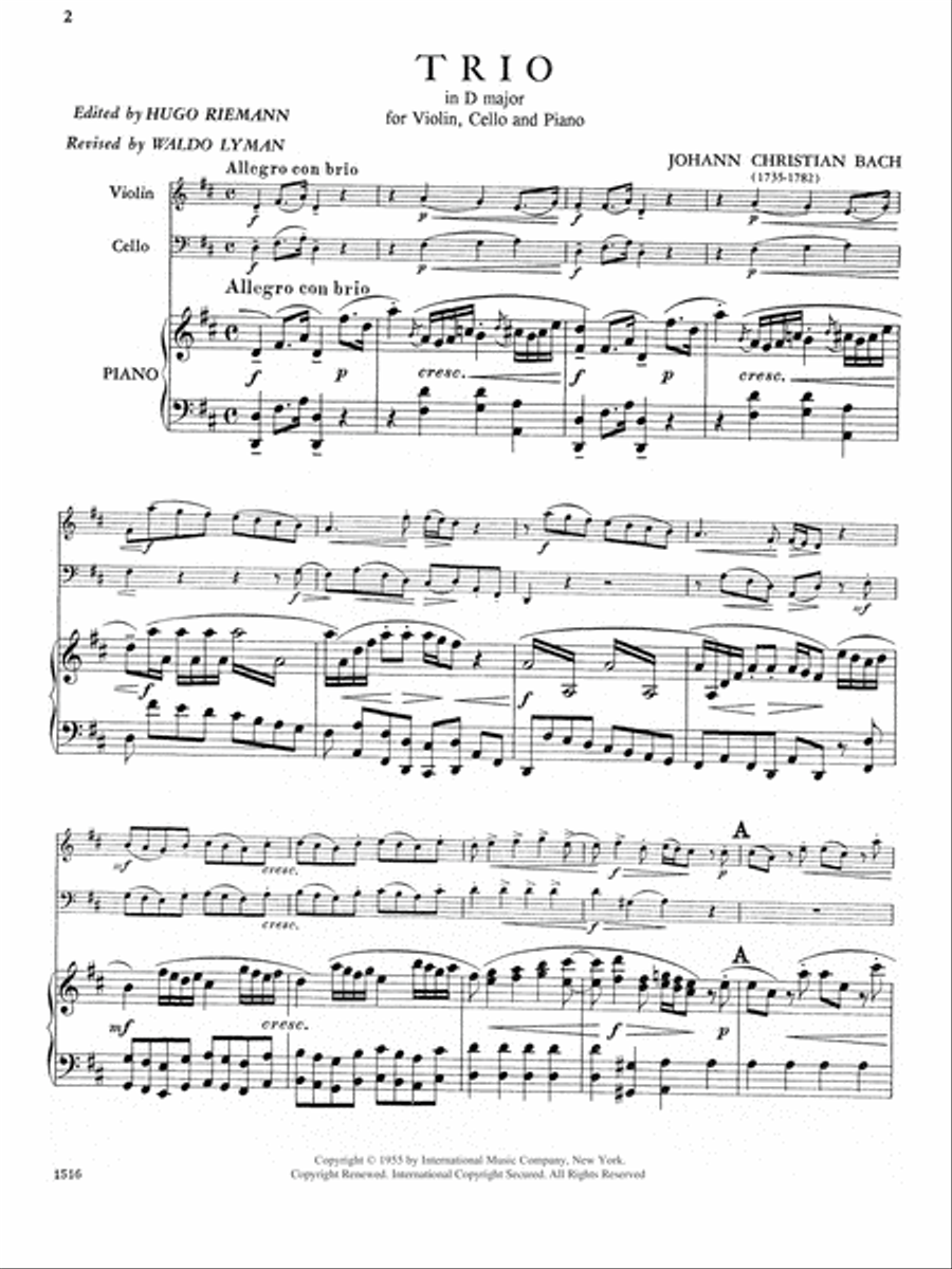 Trio In D Major Trio In D Major Piano Trio scores gallery preview page 2