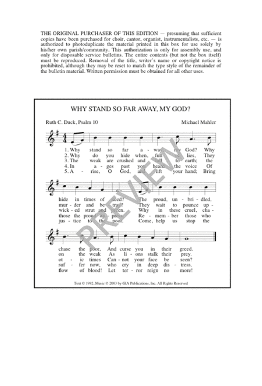Why Stand So Far Away, My God? 4-Part scores gallery preview page 6