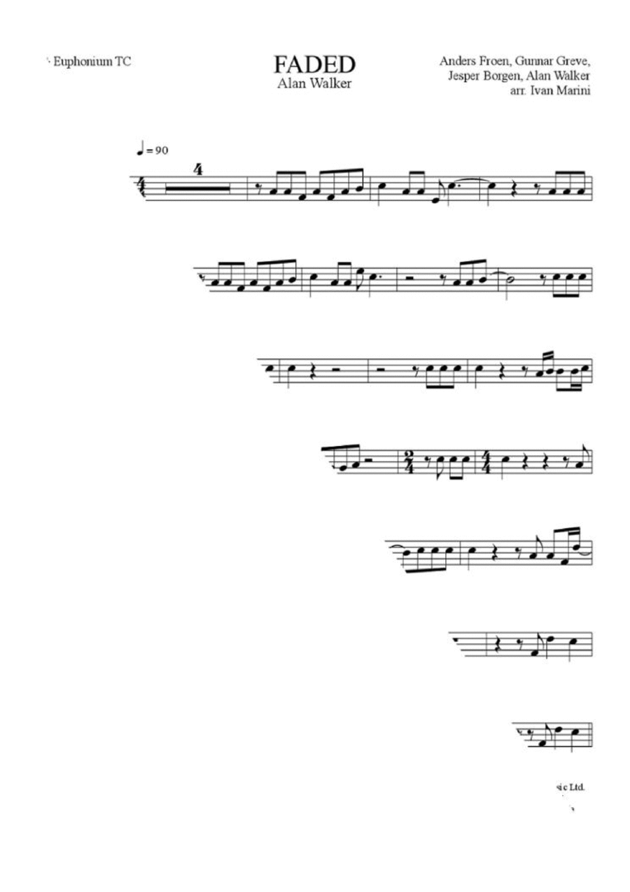 Faded Euphonium scores gallery preview page 1