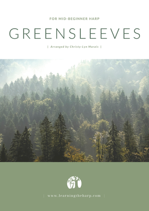 Book cover for Greensleeves - Mid-Beginner for Harp