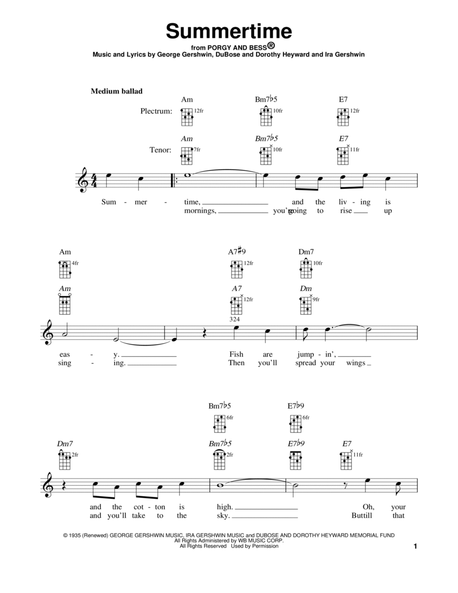 Summertime Banjo scores gallery preview page 1