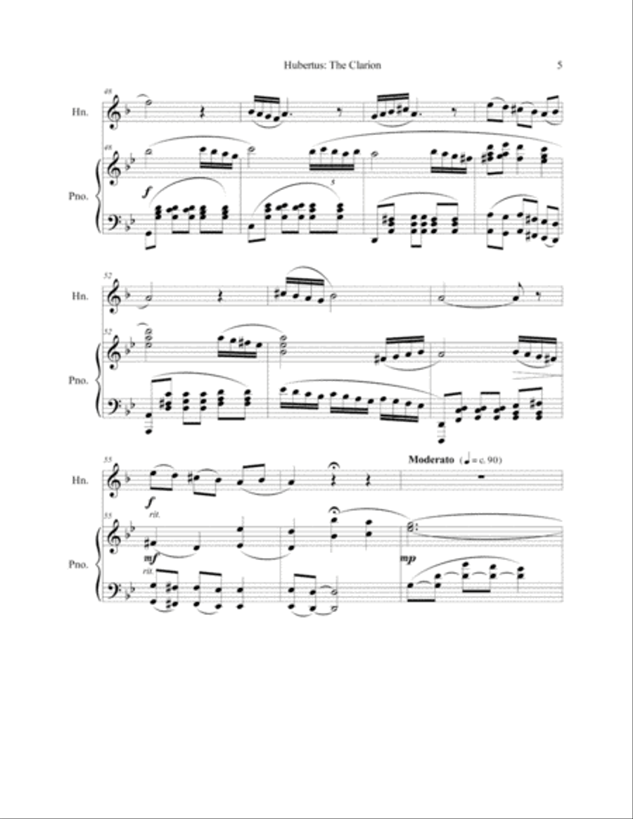 Hubertus: The Clarion Small Ensemble scores gallery preview page 6
