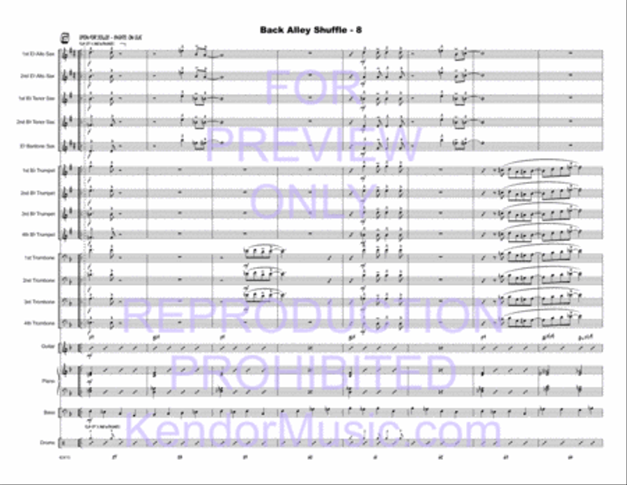 Back Alley Shuffle Jazz Ensemble scores gallery preview page 9