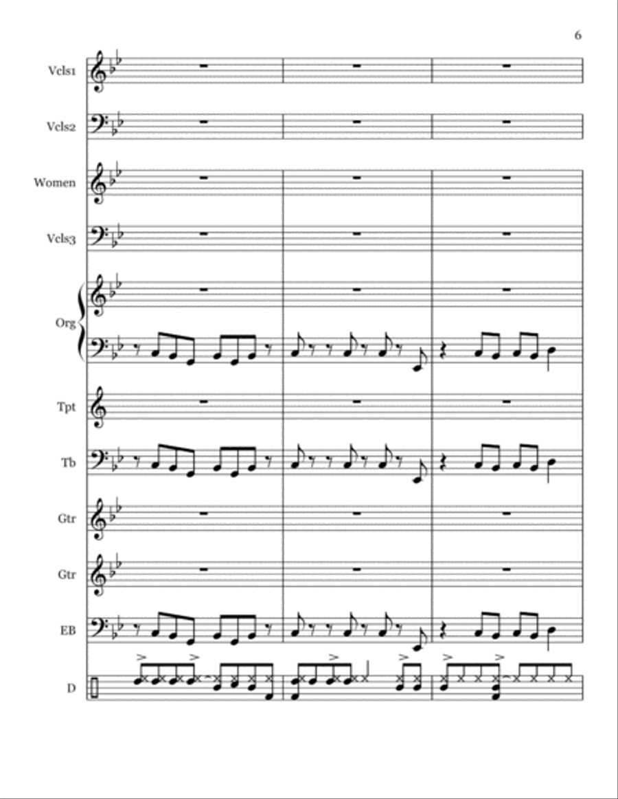 Thunder Strucken Heart Jazz Ensemble scores gallery preview page 6