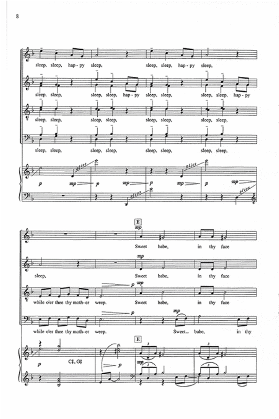 A Cradle Song A Cradle Song 4-Part scores gallery preview page 4