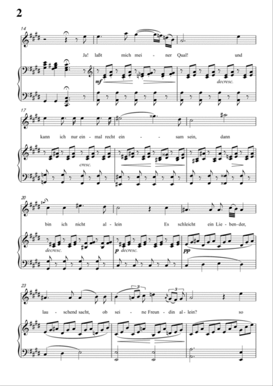 Schubert-Gesänge des Harfners,Op.12 No.1 in #C minor,for Vocal and Piano Voice scores gallery preview page 3