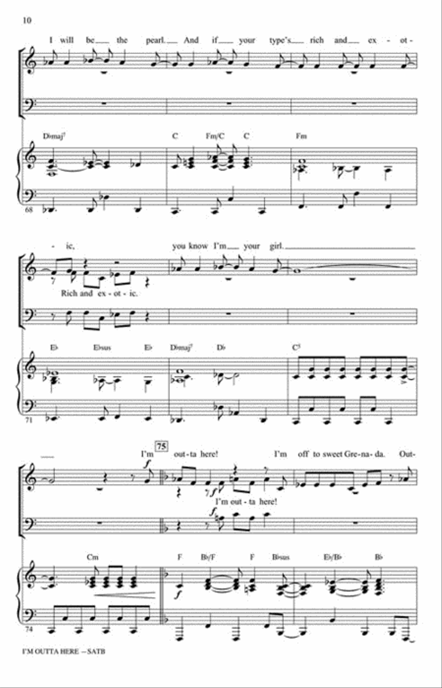I'm Outta Here I'm Outta Here 4-Part scores gallery preview page 2
