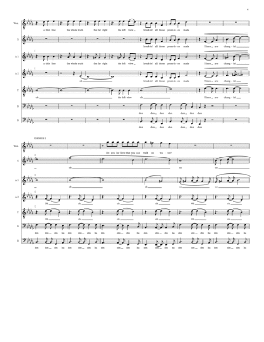 Walk On Water Small Ensemble scores gallery preview page 4
