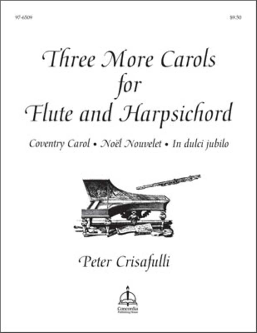 Three More Carols for Flute and Harpsichord Flute scores gallery preview page 1