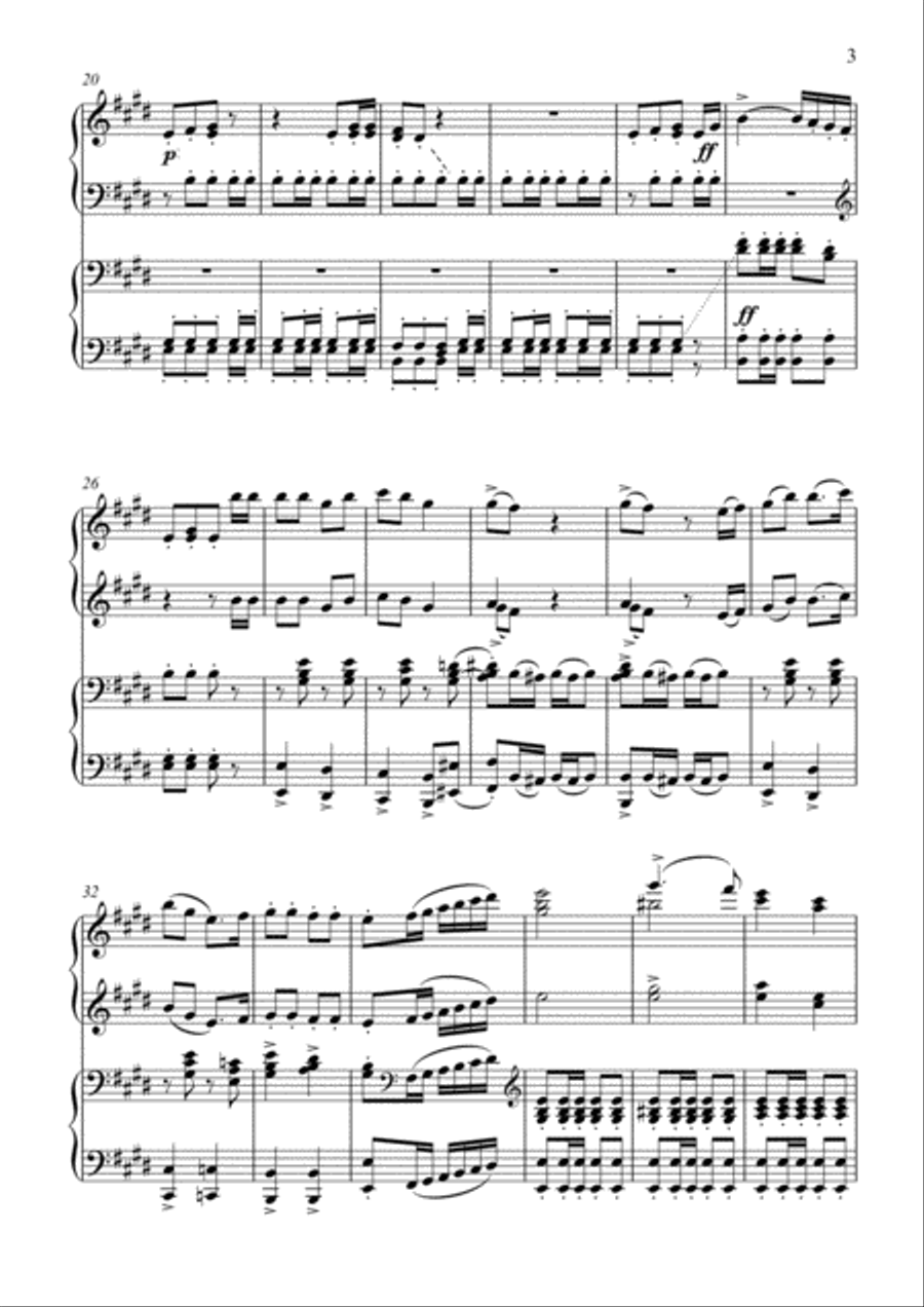 The Lone Ar-ranger! (Piano Duet - Four Hands) Piano Duet scores gallery preview page 3
