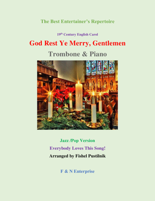 Book cover for Piano Background for "God Rest Ye Merry, Gentlemen"-Trombone and Piano