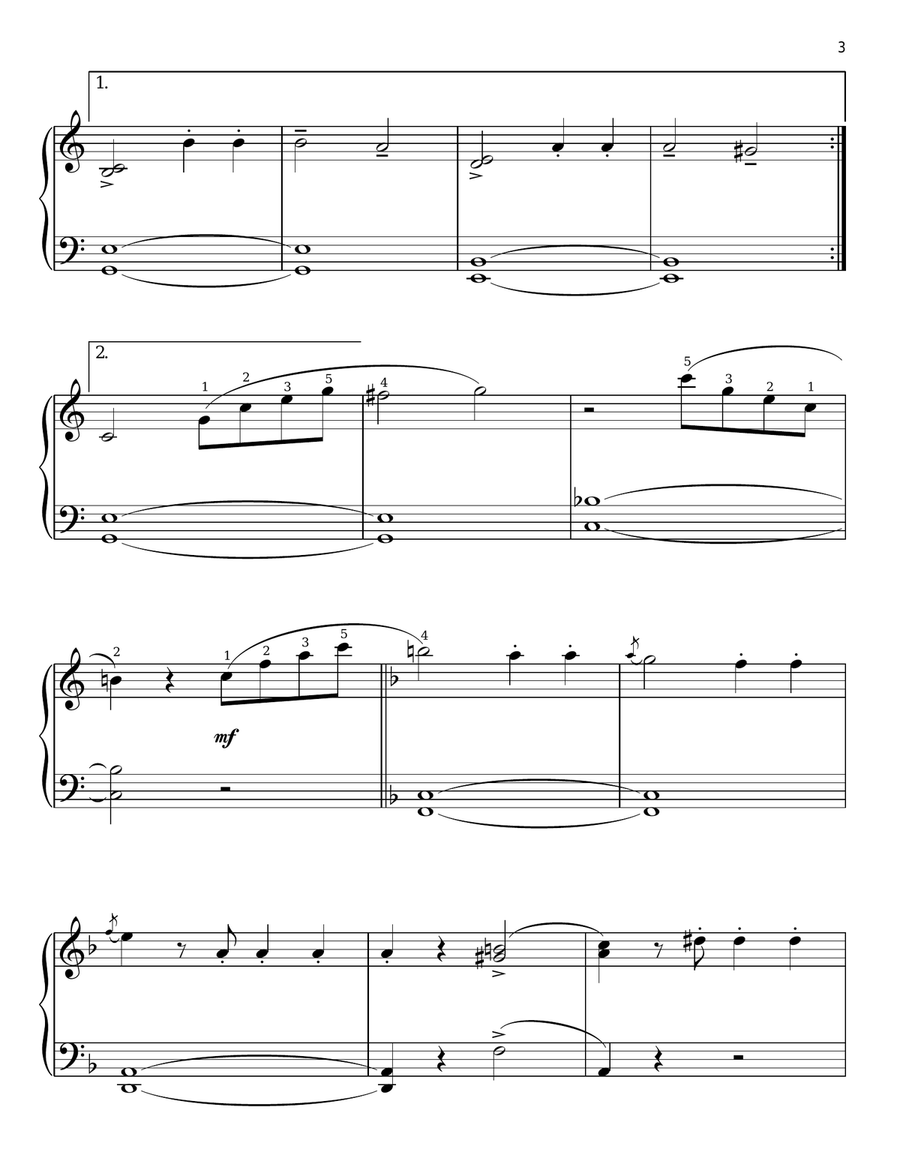 The March Of The Siamese Children Easy Piano scores gallery preview page 3