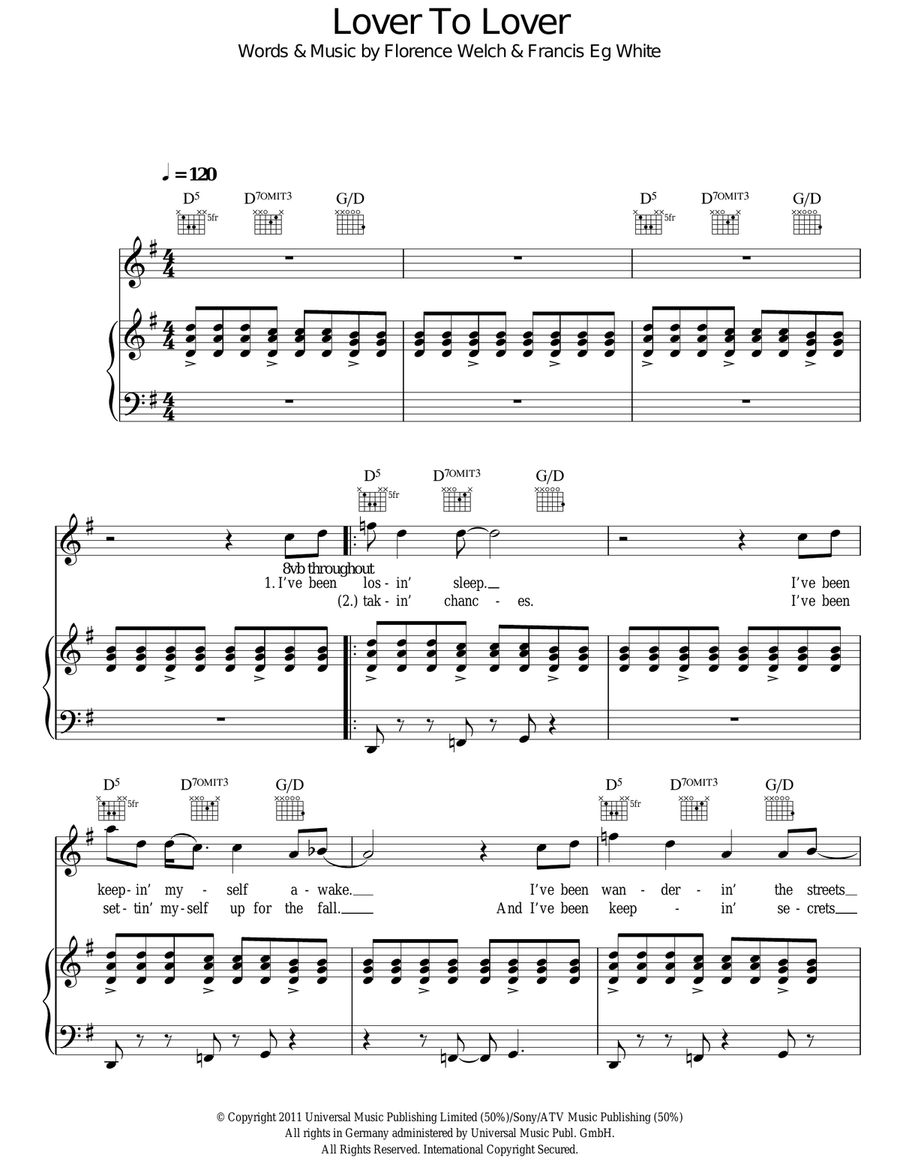 Lover To Lover Lover To Lover Acoustic Guitar scores gallery preview page 1