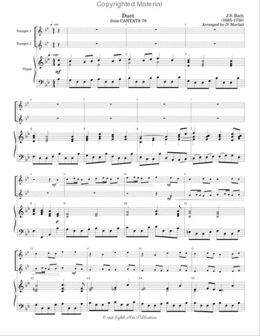 Duet (from Cantata 78) Trumpet Duet scores gallery preview page 2