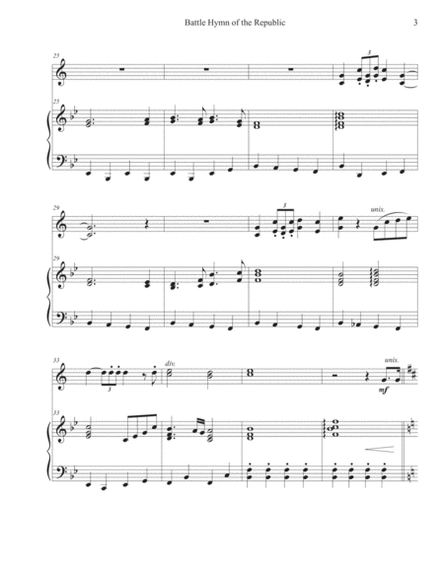Battle Hymn of the Republic (Trumpet 1 - Trumpet 2 - Piano) image number null