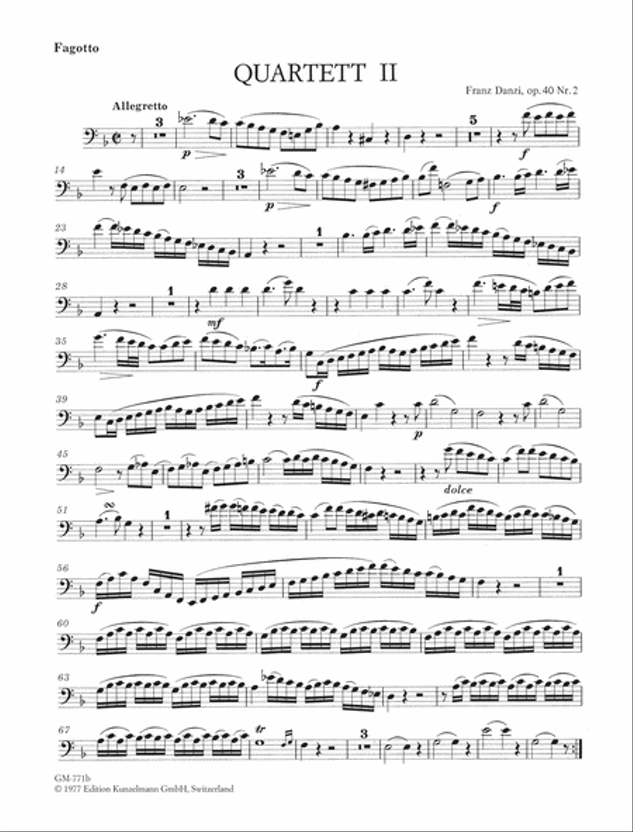 3 Quartets for violin, viola and cello, Volume 2 Bassoon scores gallery preview page 2