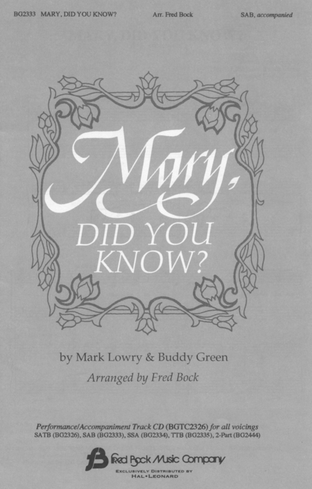 Buddy Green, Mark Lowry: Mary, Did You Know?