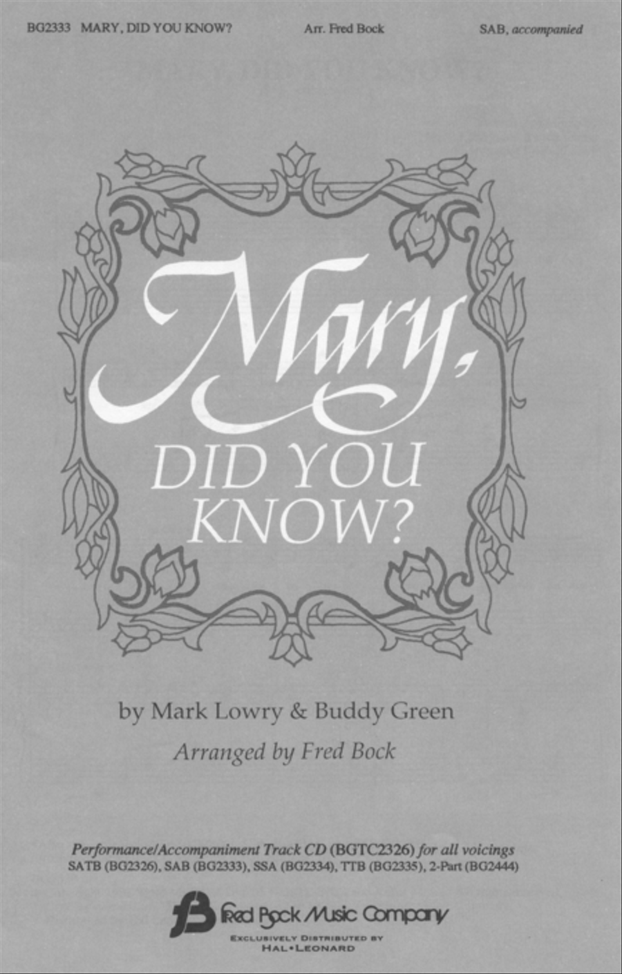 Mary, Did You Know? Mary, Did You Know? 3-Part scores gallery preview page 1