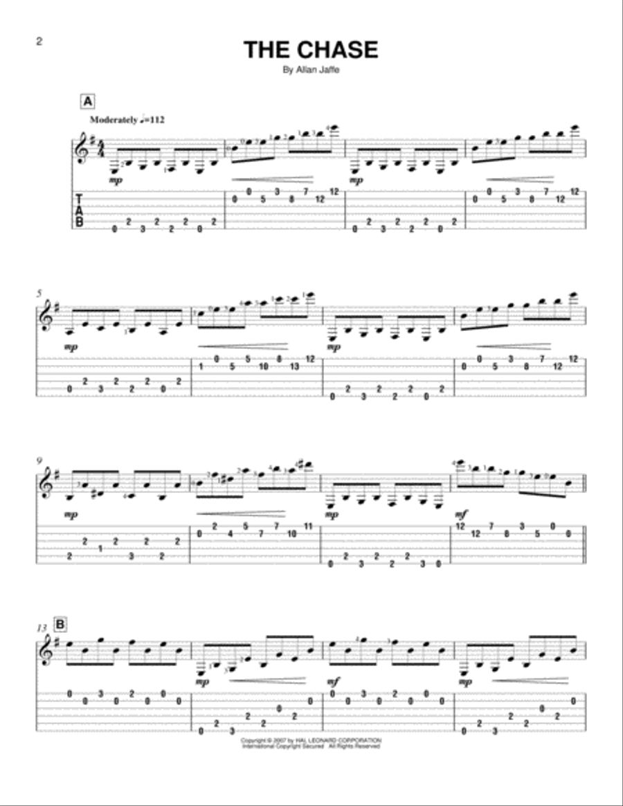 The Chase Guitar Tablature scores gallery preview page 1