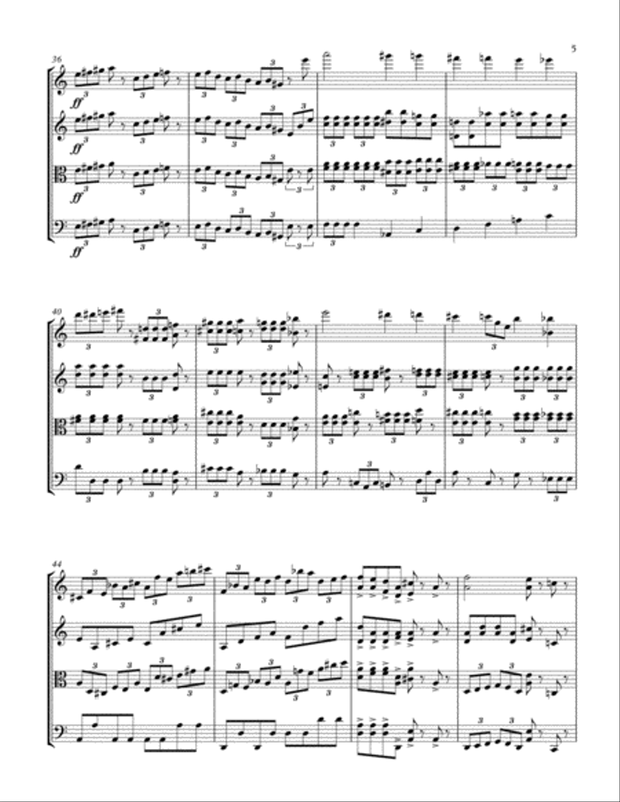 String Quartet No.19 String Quartet scores gallery preview page 5