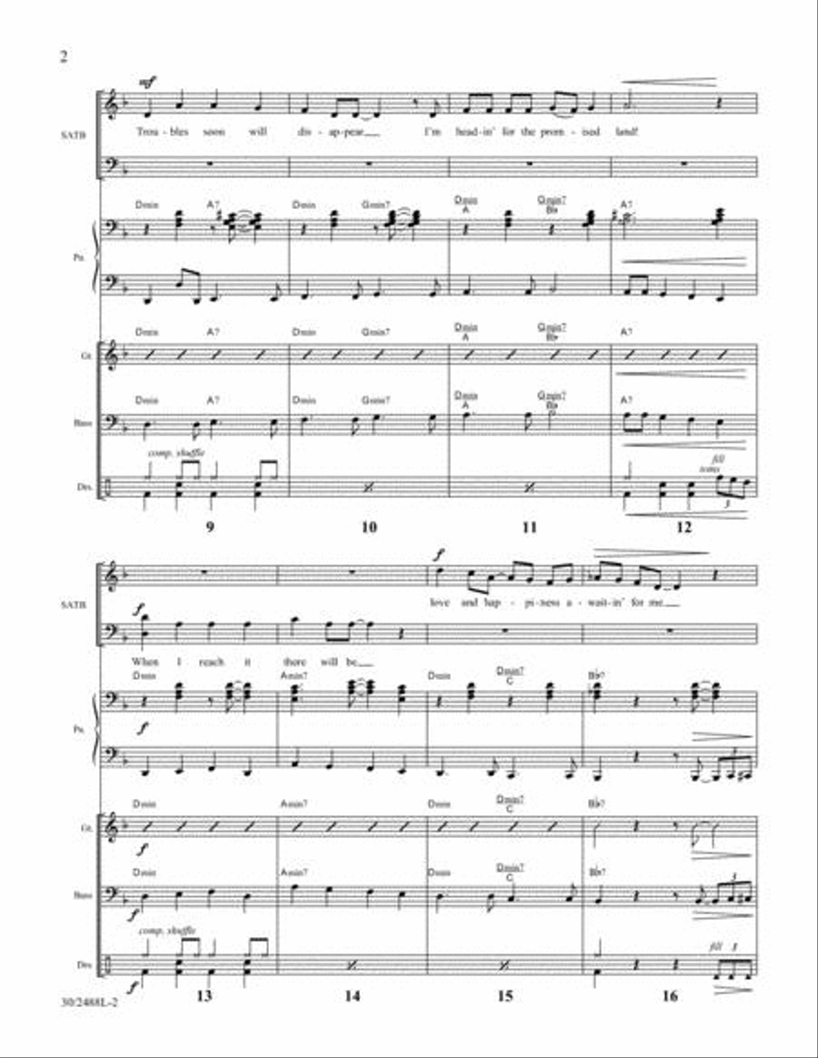 Promised Land - Rhythm Score and Parts Choir scores gallery preview page 3