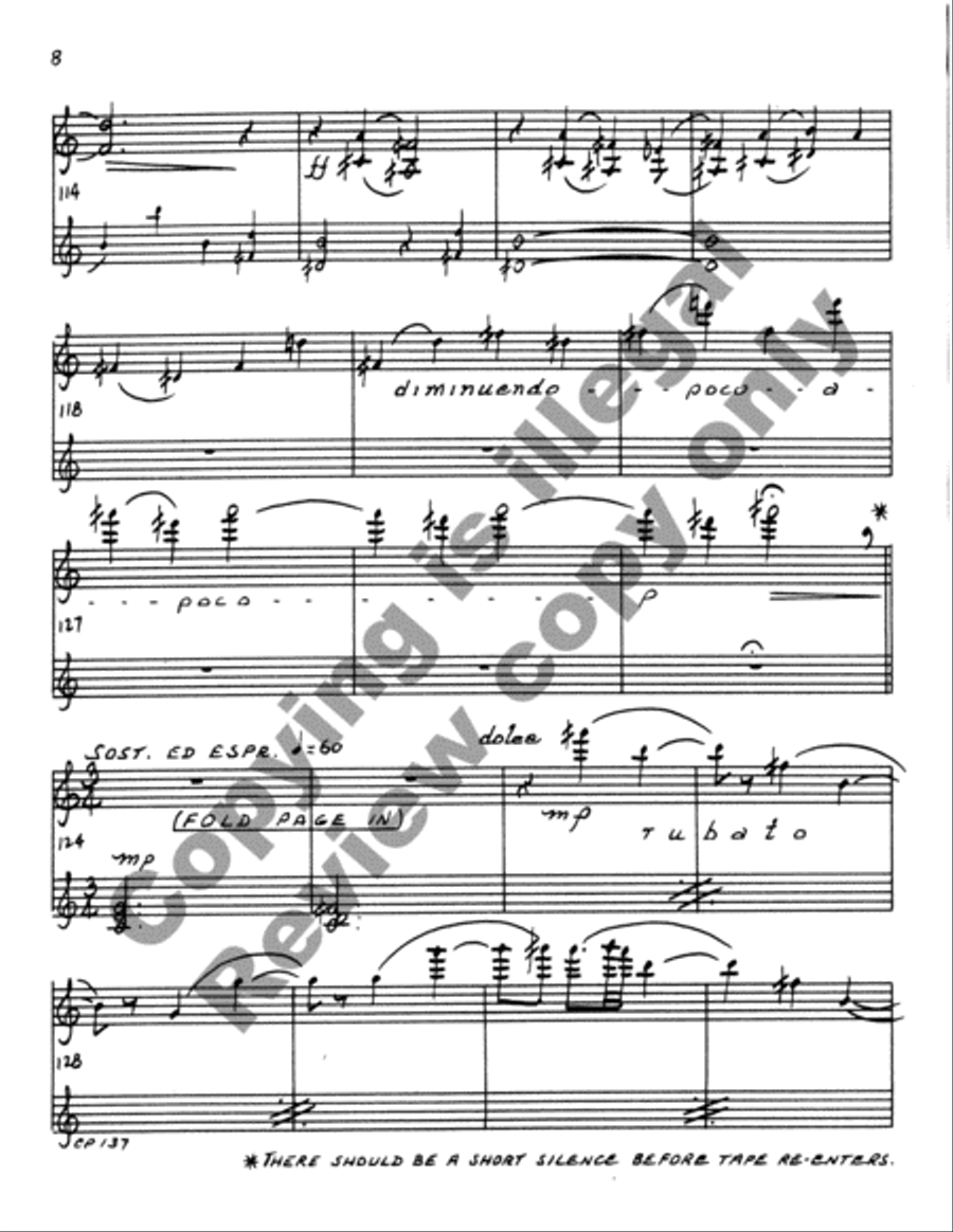 Invention for Violin & Tape Violin Solo scores gallery preview page 19
