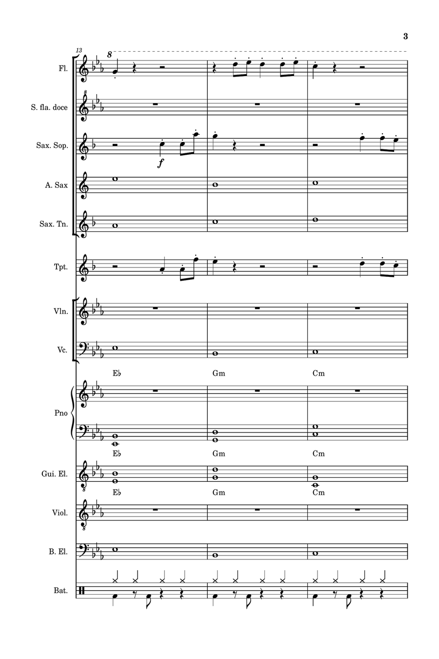 L'amour Toujours (Momento Lucchesi) Concert Band scores gallery preview page 3