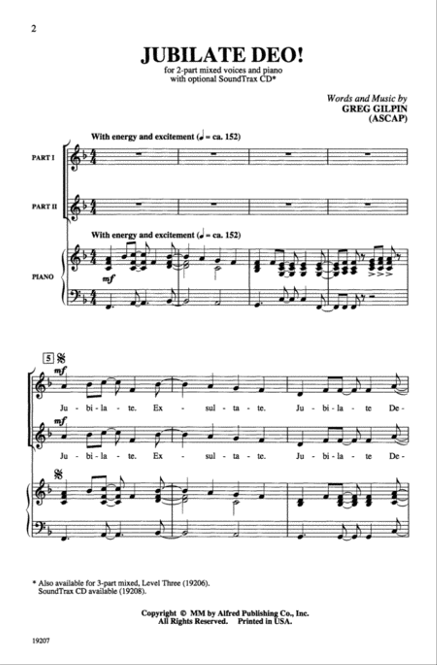 Jubilate Deo! Jubilate Deo! Choir scores gallery preview page 1