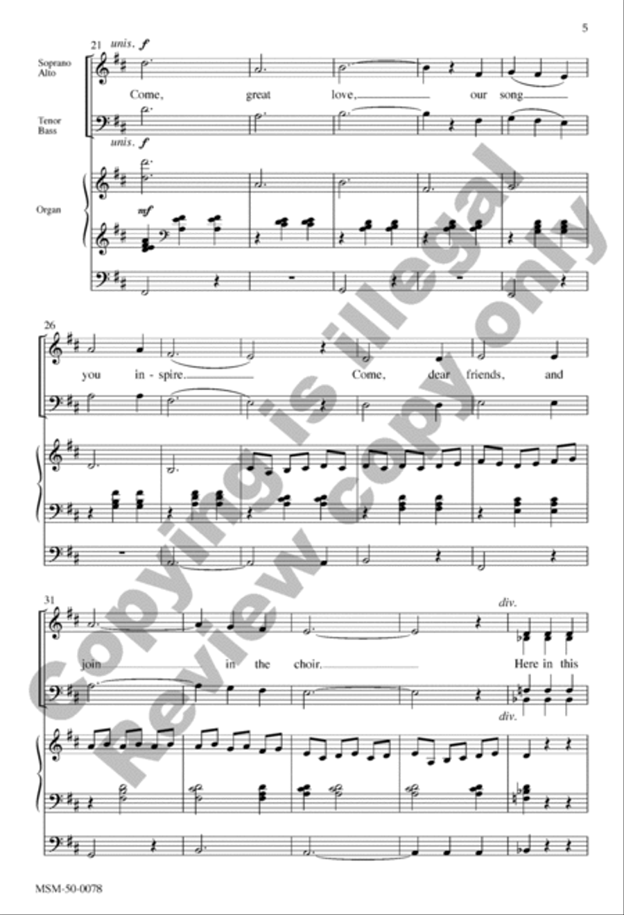 Come, Great Love 4-Part scores gallery preview page 4