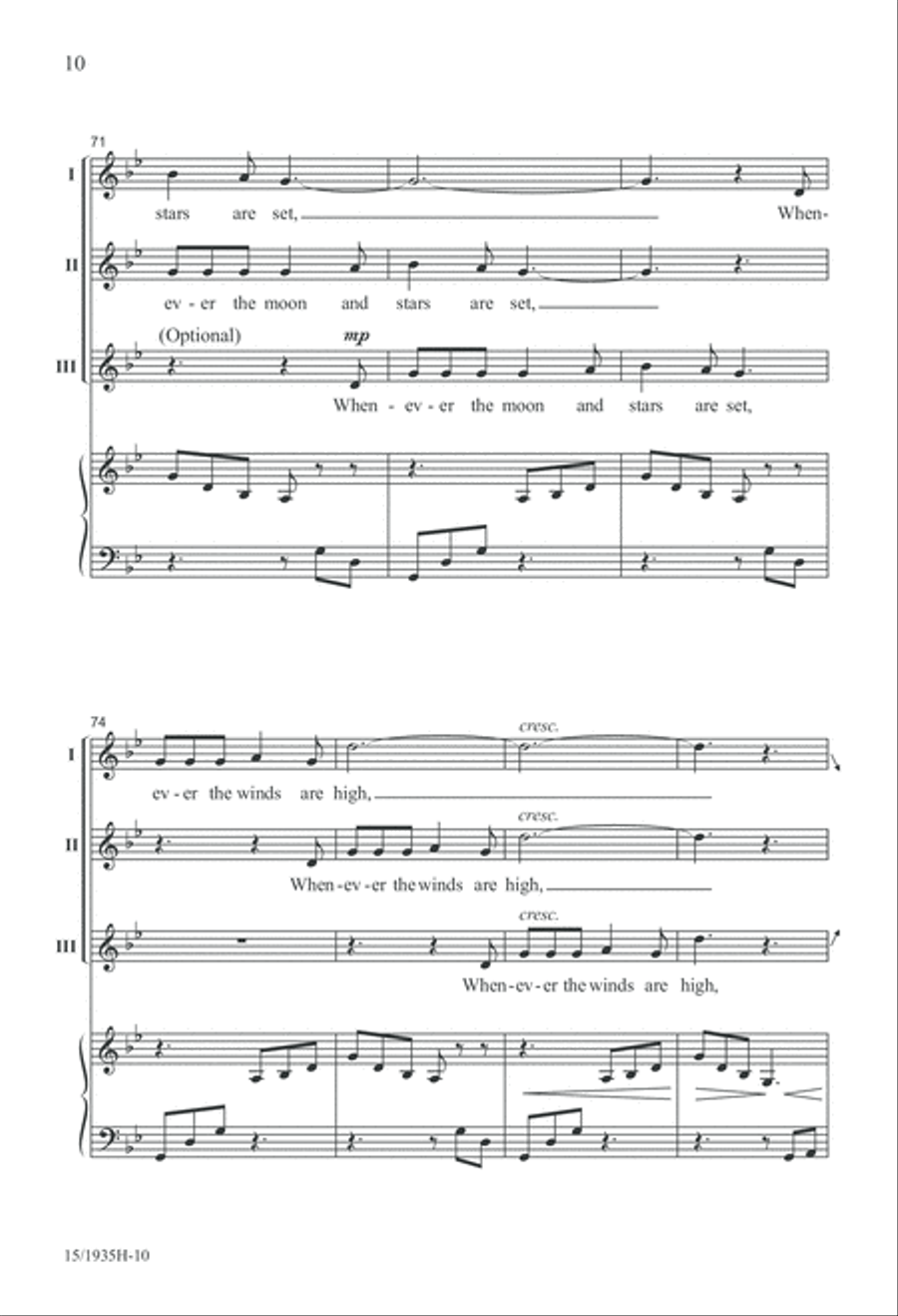Windy Nights 3-Part scores gallery preview page 10