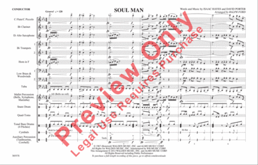 Soul Man Marching Band scores gallery preview page 2